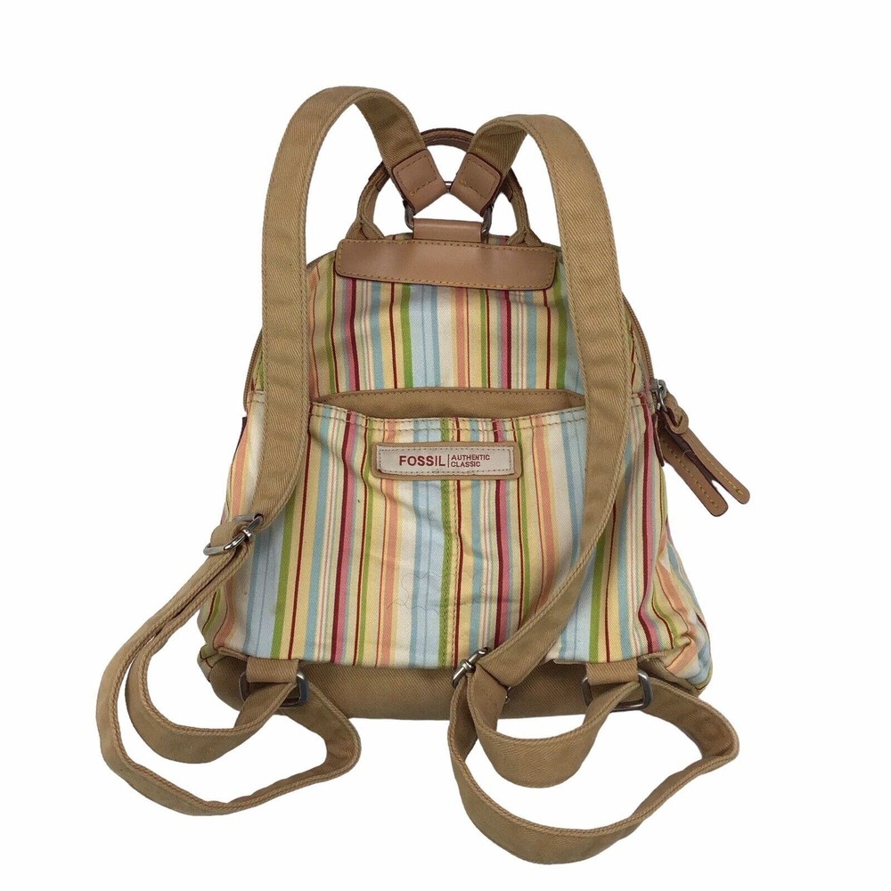 Fossil Colorful Striped Canvas Zip Around Mini Sm… - image 3